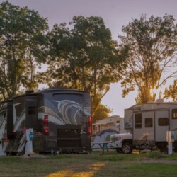 Our park features roomy sites with both 30 and 50 amp connections, along with essential sewer and water services for all your RV needs.